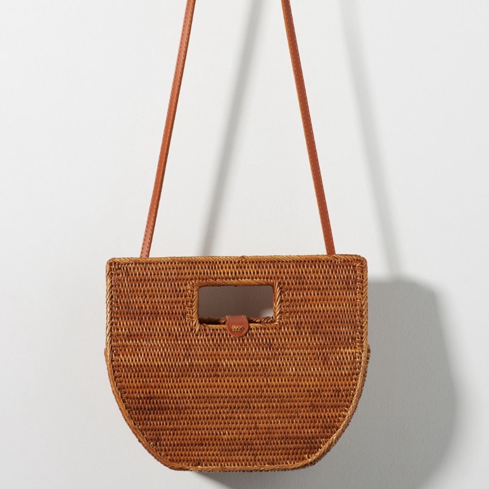 Anthropologie Brown Crossbody Bag